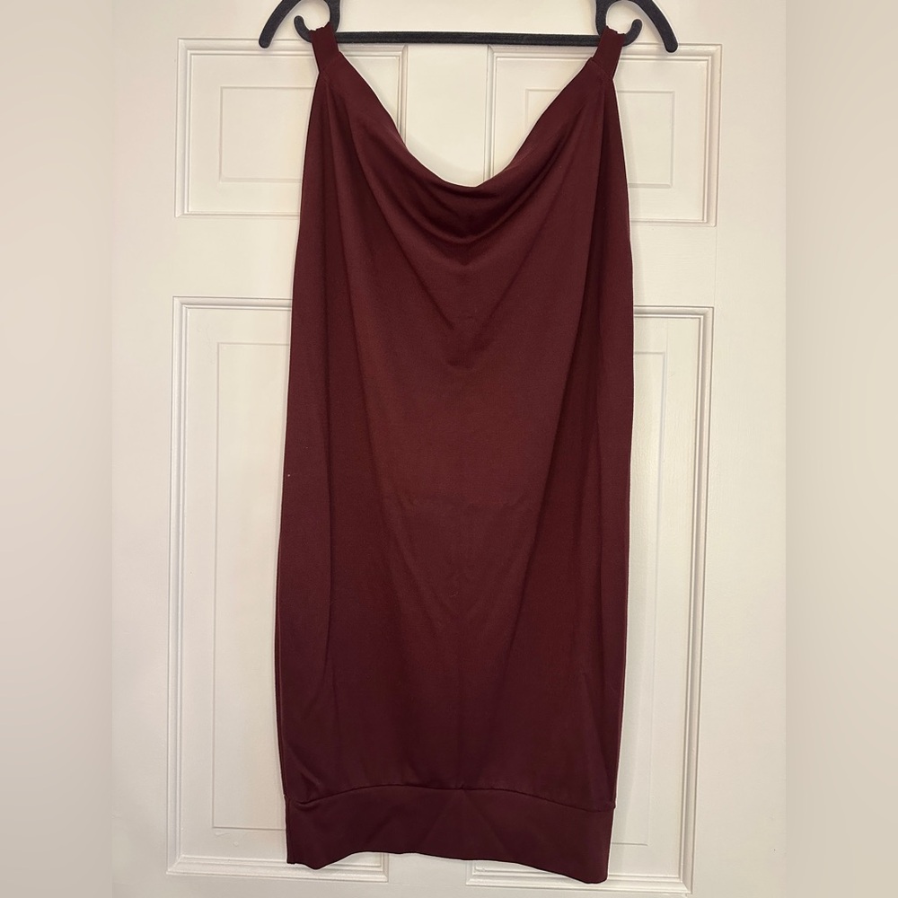 Chic Burgundy Maxi Skirt/Dress Combo